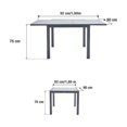 thumbnail image 2 of Mesa de Comedor de Aluminio Extensible Apta para Exterior Duradera de Aluminio y Cristal, Modelo Lyra II, 2 of 5