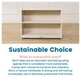 thumbnail image 6 of ECR4Kids 2-Shelf Mobile Single-Sided Storage Cabinet, Classroom Furniture, White Wash, 6 of 9