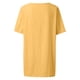 thumbnail image 3 of Camiseta de manga corta con cuello en V para mujer - Top liso - Poliéster - Informal/Día a día - Primavera - S-XXL, 3 of 5