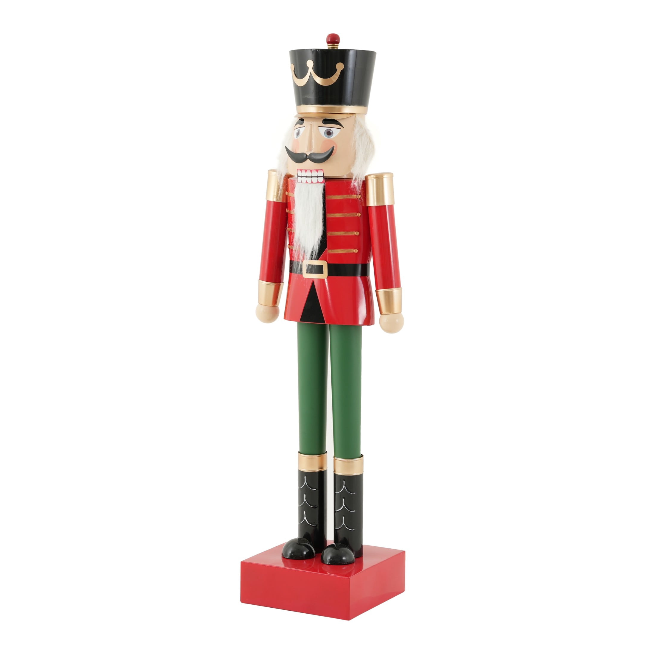 Christopher Knight Home 63" Large Iron Nutcracker Christmas Decor, Standing Soldier Holiday Ornament