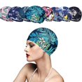 thumbnail image 1 of Gorro de natación para adultos, gorro de baño impreso, gorro de baño para mujer, gorro de baño Afortunado Sencillez, 1 of 4