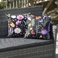 thumbnail image 4 of Outdoor Waterproof Spring Summer Pillow Covers 18x18 Inch Set of 4 Floral Farmhouse Throw Pillows Decorative Cushion Cases for Outdoor Couch Sofa Patio Furniture Home Decoration Black, 4 of 6