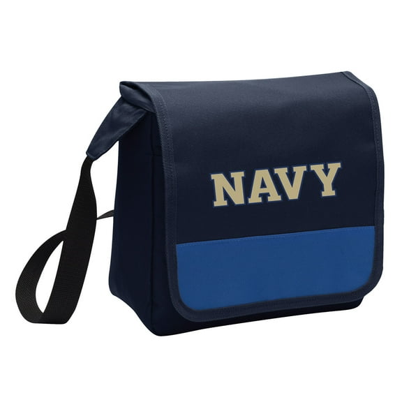 OFFICIAL USNA Navy Lunch Bag Mens or Womens Naval Academy Lunch Box Cooler with Shoulder Strap