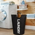 thumbnail image 5 of Large Laundry Basket Bag Storage Waterproof 115L Oxford Fabric Collapsible Laundry Bin Dirty Clothes Basket for Closet Dorm Dorm Laundry Room College black, 5 of 7
