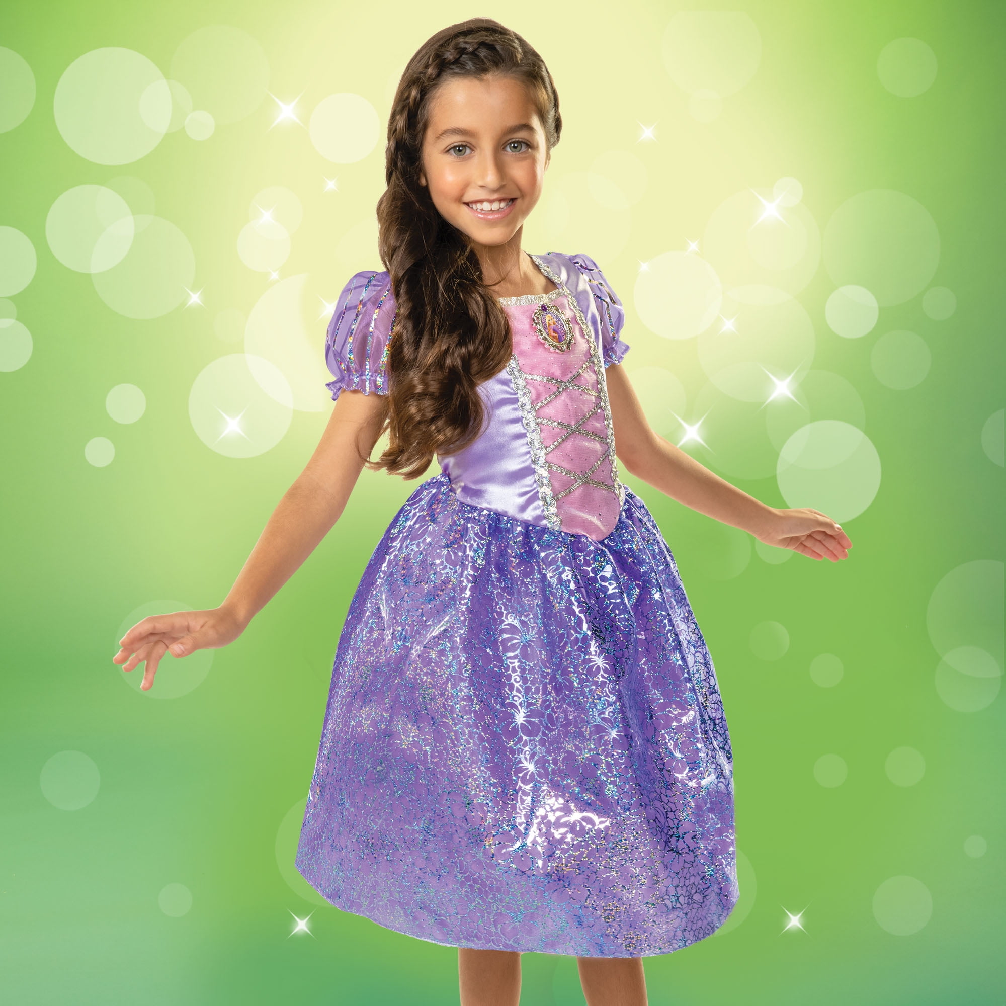 Disney's Tangled Rapunzel Purple Play Dress Outfit for Female Child Size  4-6X - Walmart.com