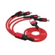 thumbnail image 2 of Adaptador De Cable De Carga Rápida USB Múltiple, Cable De Carga Múltiple 4 En 1, Conectores De Puerto Micro USB Tipo C - Rojo, 2 of 4