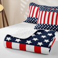 thumbnail image 4 of Manfei Stars Stripe Twin Quilt Set,Patriotic American Flag Twin Coverlet Set,Red Navy,2 Pieces, 4 of 7