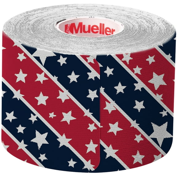Mueller Sports Medicine 20 Pre-Cut I-Strips Kinesiology Tape - Stars & Stripes