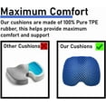 thumbnail image 4 of Large contour honeycomb cooling gel seat cushion, blue gel seat cushion—long hours sitting use, relieves tailbone and sciatic nerve pain, non-slip washable cover—18.89x14.96 inches, 4 of 4