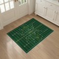 thumbnail image 3 of ODIKA 3'x5' Washable Throw Rug Stain Resistant, Low Profile, Non-Slip Field Sport Theme Playbook Design With Arrows And Yard Lines Football Flowing for Entryway, Kitchen, Mudroom, 3 of 7
