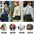 thumbnail image 5 of Crossbody Bag for Women Men Multi-Pocket Shoulder Purse Waterproof Lightweight Casual Travel Satchel Handbag,Black,319, 5 of 6