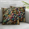 thumbnail image 3 of GOSMITH Decorative Throw Pillow Covers, Plants Flower Leaves Birds Rectangle Soft Cushion Case for Couch Bedroom Sofa Living Room Chair Car White, 3 of 5