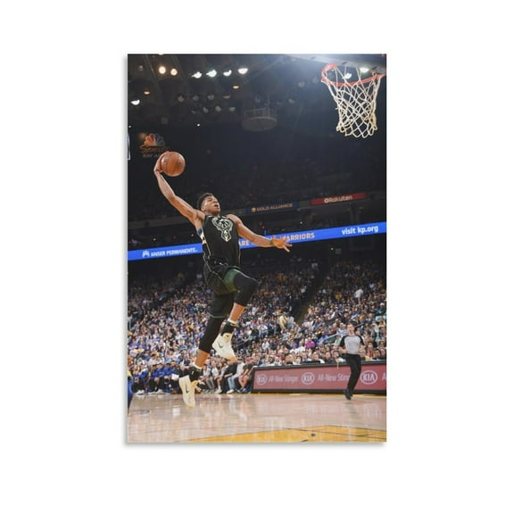 Basketball Player Giannis Antetokounmpo Greek Freak Poster Canvas Poster Wall Art Picture Prints Hanging Photo Gift Decor Home Posters Artworks 08x12inch(20x30cm)