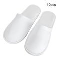 thumbnail image 3 of Zapatillas de hotel desechables: 10 pares, zapatillas de spa blancas para huéspedes y comodidad para viajes en movimiento, 3 of 8