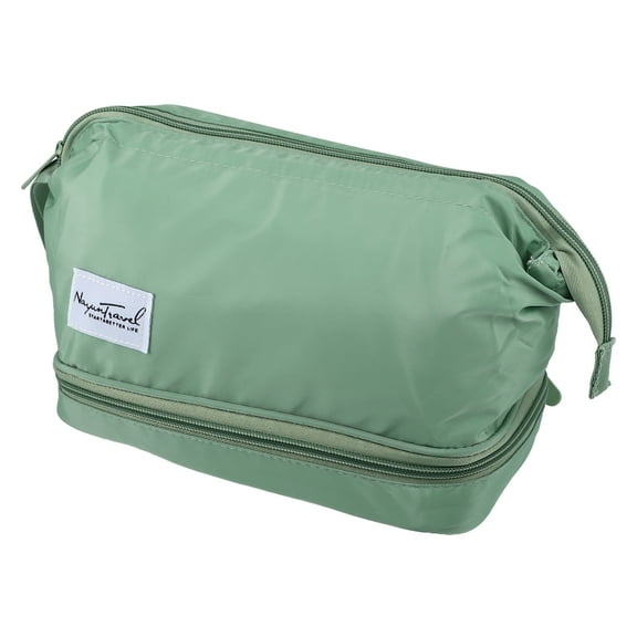 Unique Bargains Makeup Bag Cosmetic Travel Bag Toiletry Bag for Women Nylon Green
