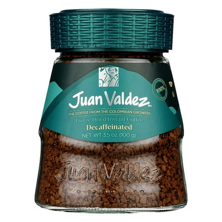 Juan Valdez Instant Decaffeinated Freeze Dried Coffee, 3.3oz Jar