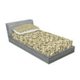 thumbnail image 2 of Ambesonne Camouflage Fitted Sheet & Pillow Sham Set, Faded Colors Classic, Twin, Khaki Olive Green, 2 of 2