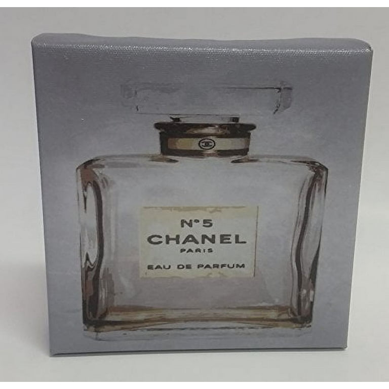 Chanel No. 5 in Golden Chic Art 6x6 Mini CANVAS Gallery Wrap can HANG or  SIT! Art Office and Home ideas 