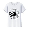 thumbnail image 5 of Outfmvch Tops for Women Trendy Spring Tops for Women 2024 Womens Tops Shirts for Women Sunflower Summer T Shirt Plus Size Loose Blouse Short Sleeve Graphic Casual Tees Polyester Spandex White Xl, 5 of 5
