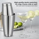 thumbnail image 4 of 3Sets Cocktail Shakers Professional Bar Shaker Boston Shaker Set Stainless Steel Martini Shaker Drink Mixer(Silver), 4 of 5