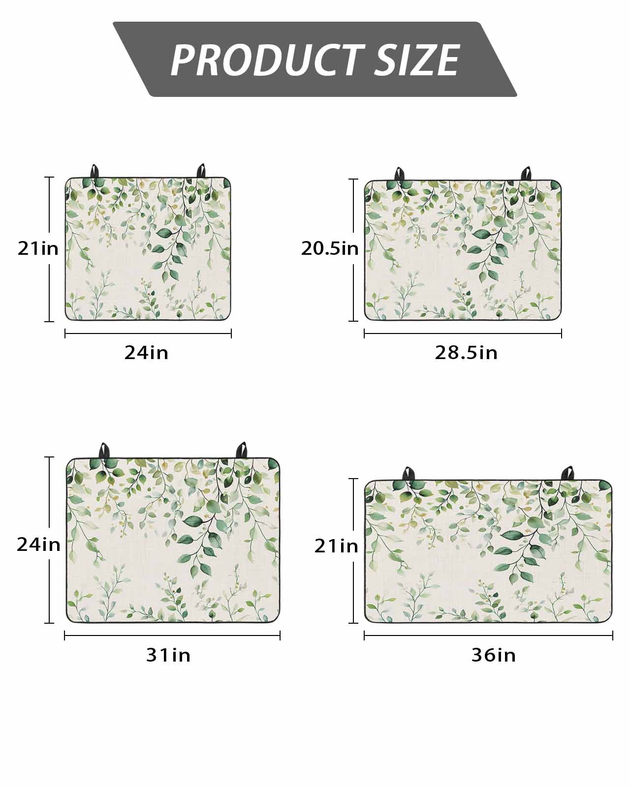 Stove Top Covers for Electric Stove, Green Eucalyptus Glass Stovetop Cover Protector, Country Nature Leaf Succulent Plant Induction Cooktop Protector Oven Mat for Kitchen Countertop 24"x21"
