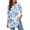 Sky Blue, variant on 3/4 Length Sleeve Womens Tops V Neck Tunic Shirts Loose Curved Hem Blouses Dressy Casual