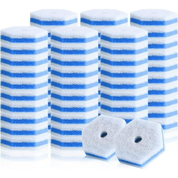 60 PACK Disposable Toilet Bowl Wand Refills, Upgraded Wand Heads Compatible with Most Toilet Wand Refills for Toilet and Bathroom Cleaning