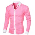 thumbnail image 2 of Men's Blouse Slim Casual Shirt Personality Fashion Long Sleeved Top Men Shirts, 2 of 3