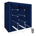 thumbnail image 2 of Closet Armable LUMO Ropero Organizador Rack Portatil azul oscuro 175 cm, 2 of 7