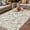 Yellow Beige, variant on Spring Flowers Outdoor Rug for Patio/Deck/Porch, Non-Slip Large Area Rug 5 x 8 Ft, Blue Pink Floral Leaves Farmhouse Vintage Plants Indoor Outdoor Rugs Washable Area Rugs, Camping Rug Carpet Runner