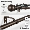 thumbnail image 3 of KoshiMe 1-inch Diameter Adjustable Curtain Rod 32-168 inches, Heavy-Duty Curtain Rods, Classic Ball Finials for Indoor/Outdoor Use, bronze, 3 of 7