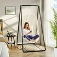 thumbnail image 4 of Bkn A-Type Hammock Chair Stand Outdoor Hammock Stand for Hanging Swing Chair, Patio Swing Stand Camping,Max Load 220 Lbs (Black), 4 of 13