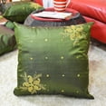 thumbnail image 2 of Handmade Eco-Friendly 16''x16'' Decorative Cushion Covers Floral Silk Green Indoor Pack Of 8, 2 of 3