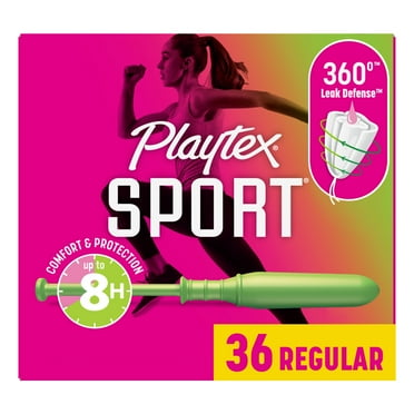 Playtex Sport Tampons, Unscented, Regular, 36 Count