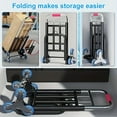 thumbnail image 6 of 6-Wheel Folding Stair Climbing Cart, Heavy Duty Foldable Hand Truck with Metal Frame, Triangular Design Portable Handcart for Indoor and Outdoor Use, 6 of 7