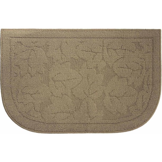 Structures Textured Loop 18" x 30" Slice Wedge Shaped Solid Kitchen Rug