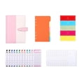 thumbnail image 2 of Carpeta de presupuesto A6 Baoblaze con hojas de presupuesto y sobres con cremallera Rosado, 2 of 7