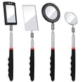 thumbnail image 1 of 4 Pieces Telescoping Inspection Mirror, LED Lighted Flexible Inspection Mirrors, Extendable Mirror Inspection Tool for Checking and Observing Vehicle Small Parts, Classic Style, 1 of 6