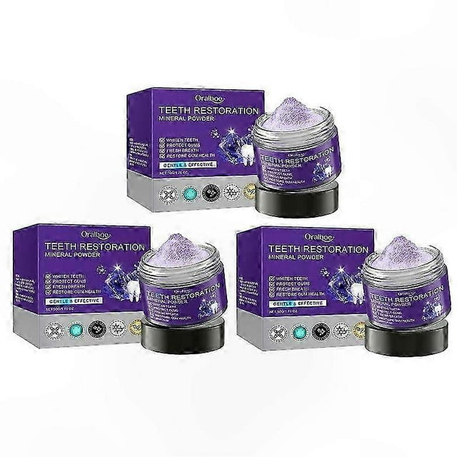 Mineral Tooth Powder for Dental Restoration and Whitening, 1/2/3PCS