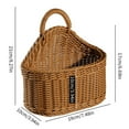 thumbnail image 2 of Hanging Storage Baskets, Pantry Wicker Baskets, Wall Mount Basket with Hook Decorative Baskets for Organizing Woven Baskets for Kitchen Bathroom, 2 of 5