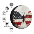 thumbnail image 4 of Susaid American Flag Butterfly Wall Print Water Proof Spare Tire Cover Wheel Tire Dust-proof Cover Fit Trailer, RV, SUV and Many Vehicle-17 inch, 4 of 6