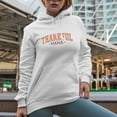 thumbnail image 2 of Thankful Mama, Mom's Thanksgiving Day Merch Gift, White Hooded Sweatshirt or Hoodie, Small, 2 of 5