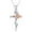 rose cross-style 2, variant on Diamond Cross Necklace for Women in Sterling Silver Rose Cross Pendant Gift for Mother's Day Anniversary Birthday Jewelry Gifts for Her