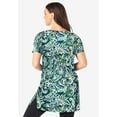 thumbnail image 2 of Roaman's Women's Plus Size Cotton Short Sleeve V-Neck Ultimate Tunic, 2 of 5