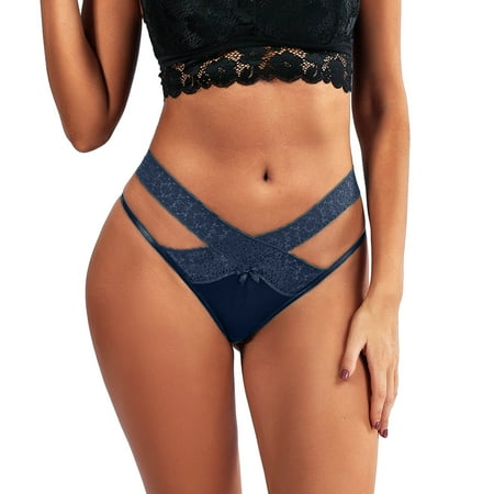 

Hunpta Underwear Women Sexy Lace Lingerie Temptation Low-waist Panties Thong Underwear