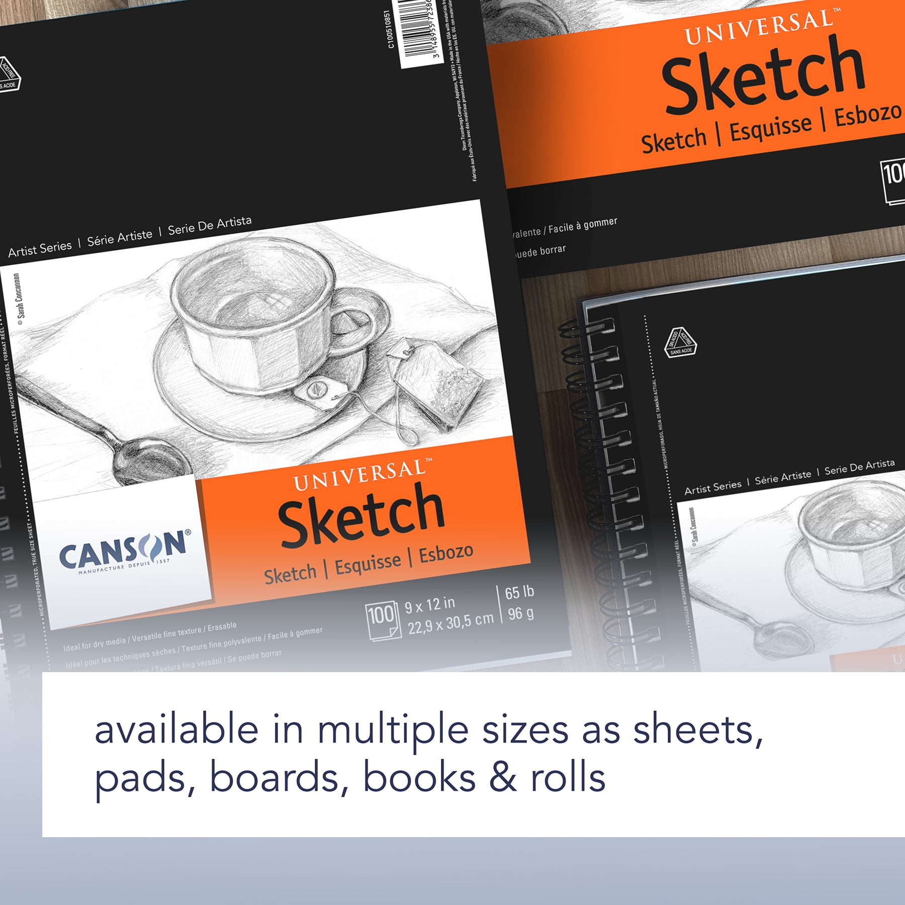 Canson Universal Heavy-Weight Sketch Pad,  18 in x 24 in