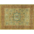thumbnail image 1 of Ahgly Company Indoor Rectangle Traditional Copper Green Medallion Area Rugs, 5' x 7', 1 of 6