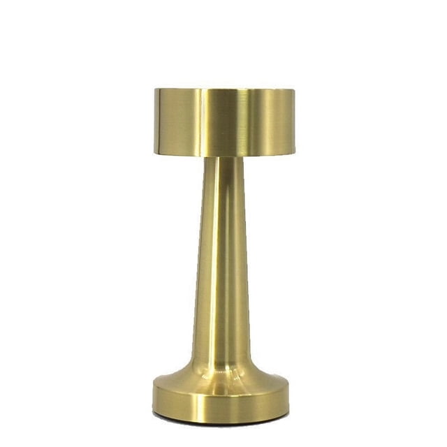 Lámpara de mesa de setas inalámbrica recargable LED para decoración de fiestas en el hogar, lámpara táctil, luz de ambiente para restaurante, bar, pub cafetería (oro rosa-mancuerna)