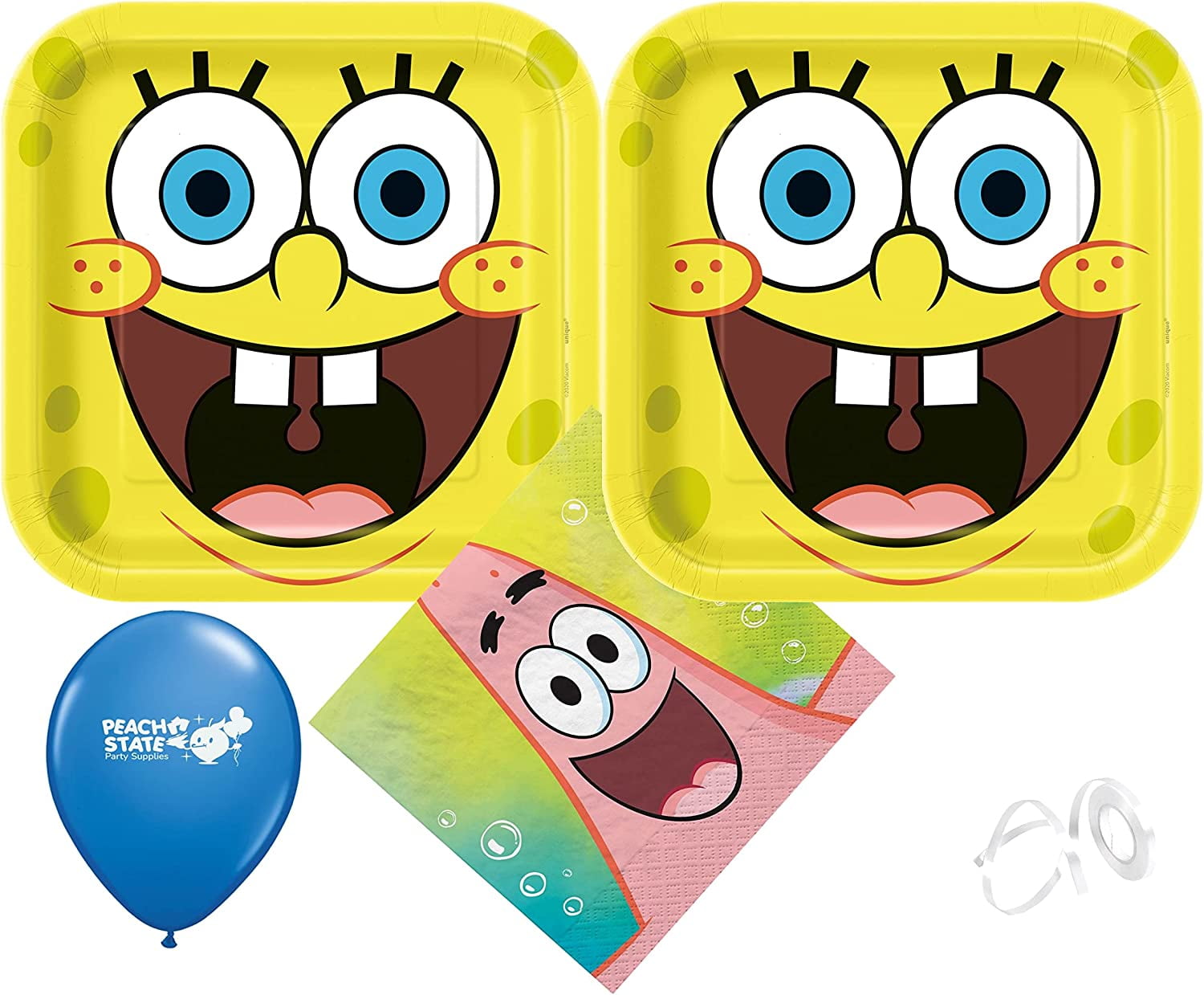 SpongeBob Birthday Party Supplies Bundle with Plates and Napkins for 16