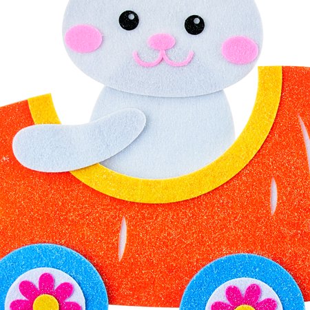 Way to Celebrate Easter 16.25" Bunny in Carrot Car Felt Wall Hanging Decoration